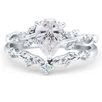 Two Piece Pear Ring